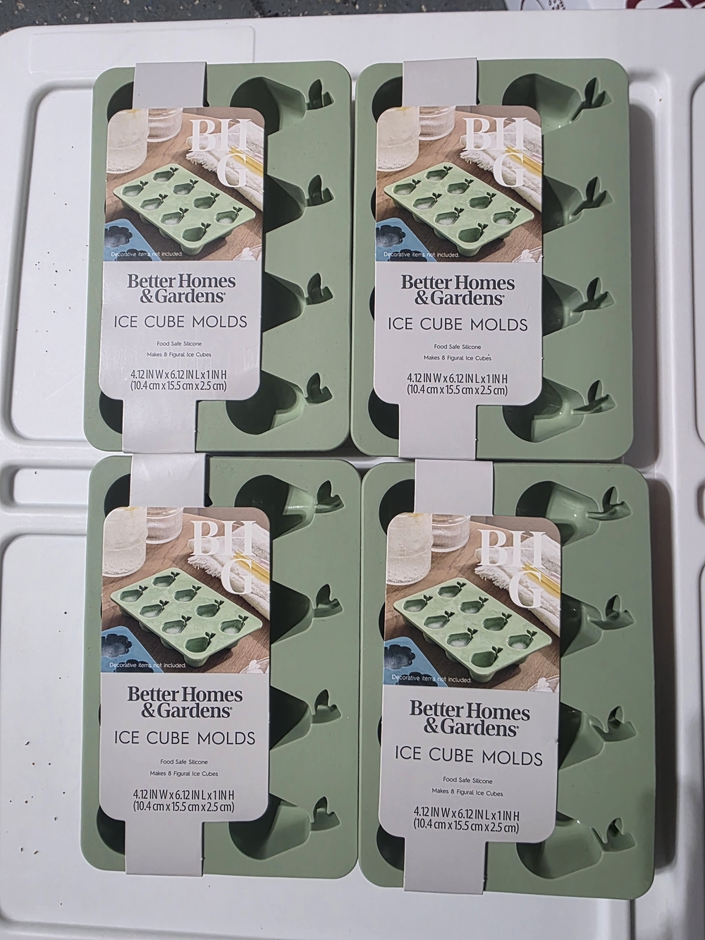 Better Homes And Gardens Green Silicone Ice Cube Molds - Set of 4